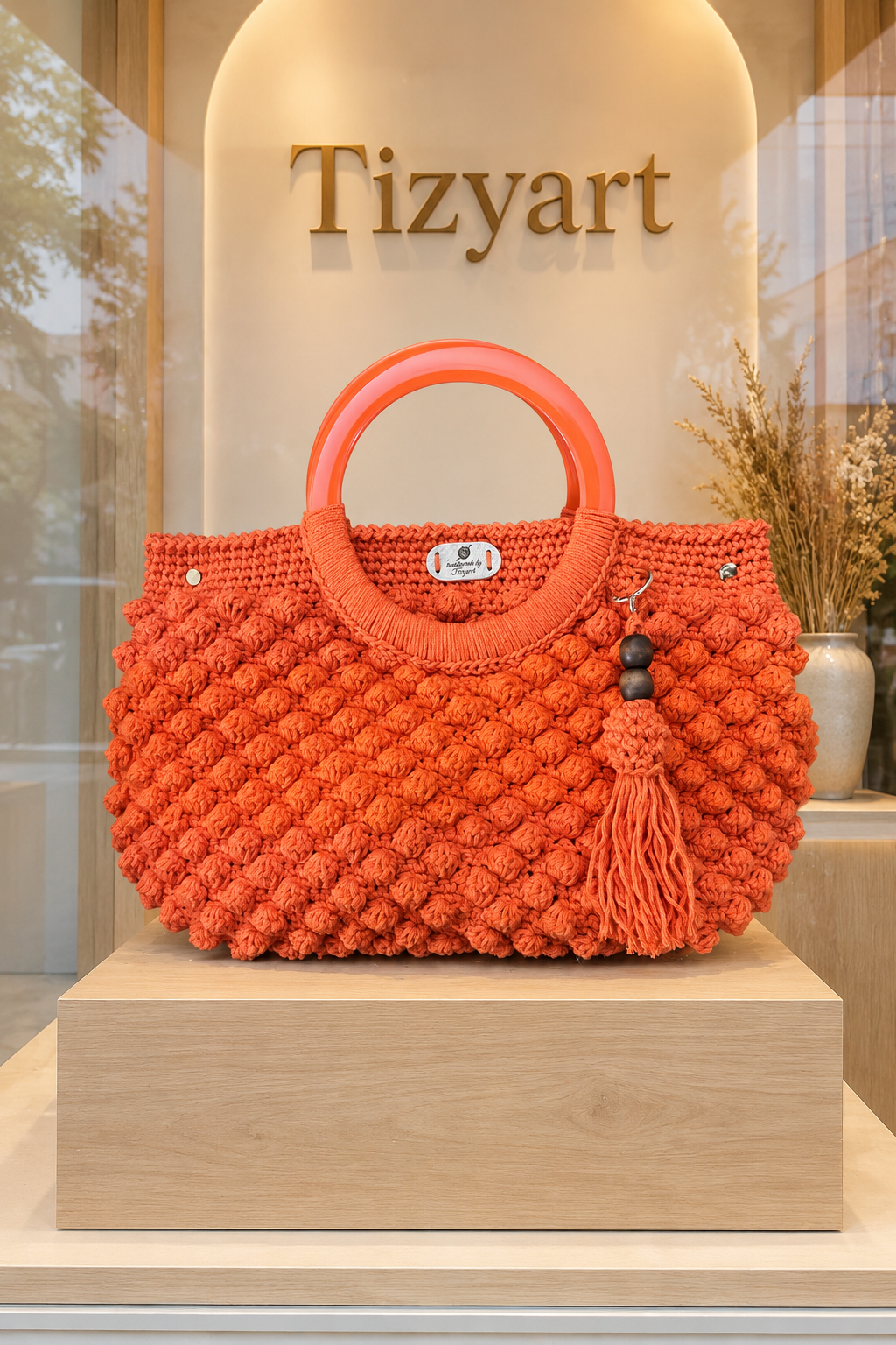 Borsa arancio fatta a mano