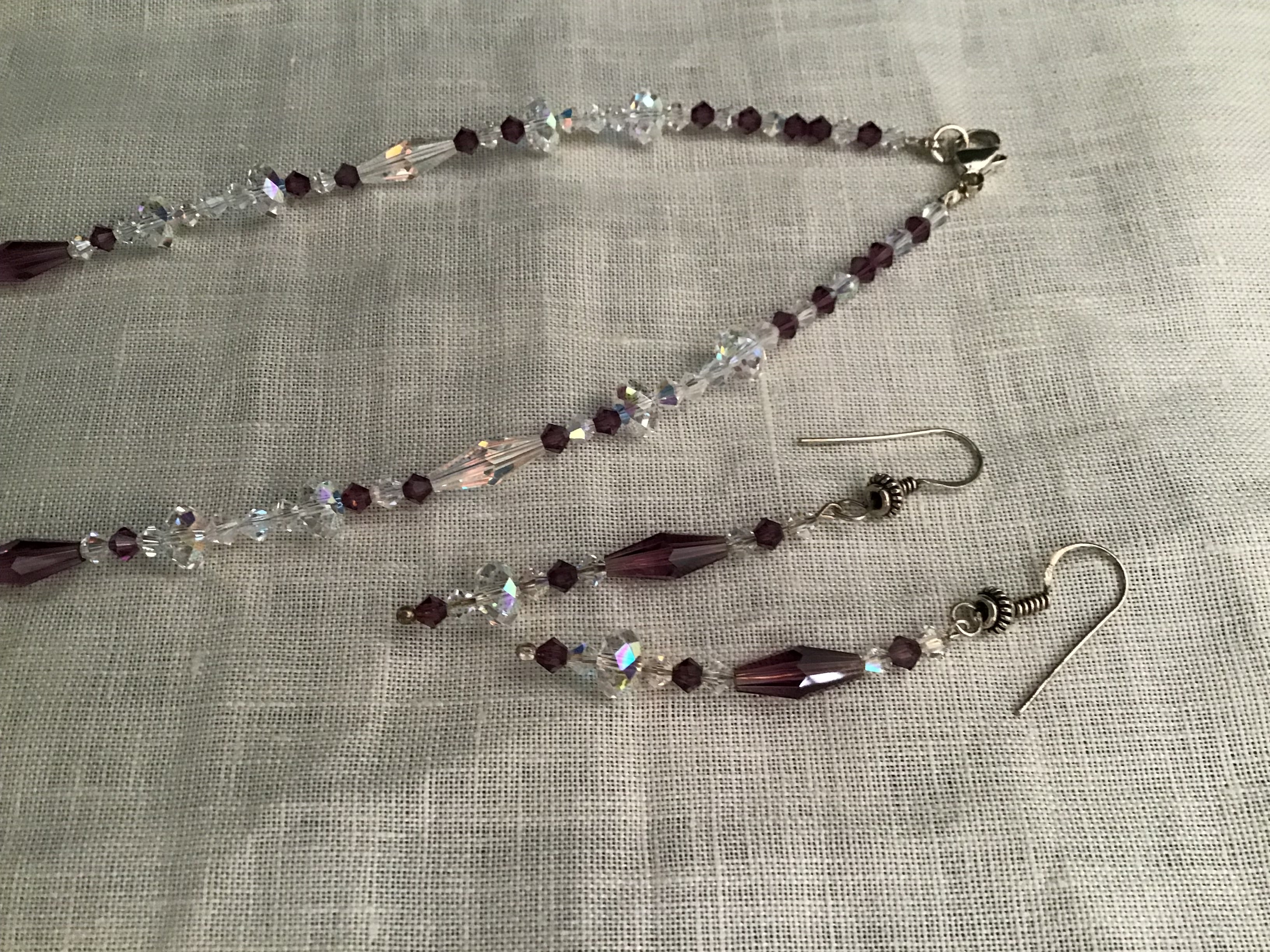 Parure in cristallo Swarovski e argento 925