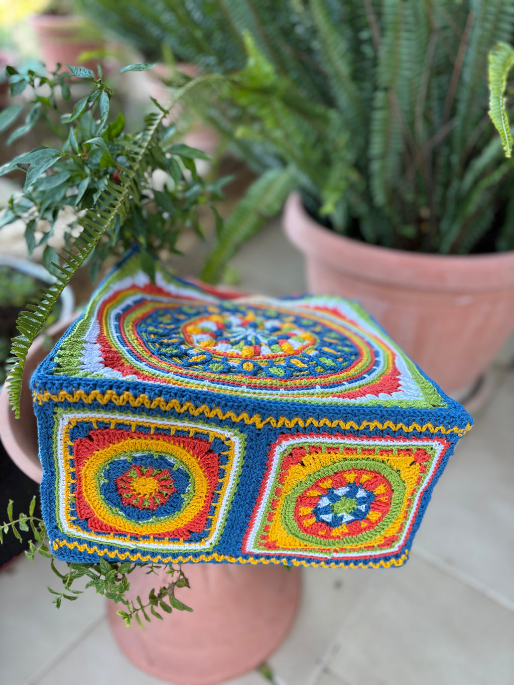 Borsa crochet “Mandala Color” Fatto a mano su commissione