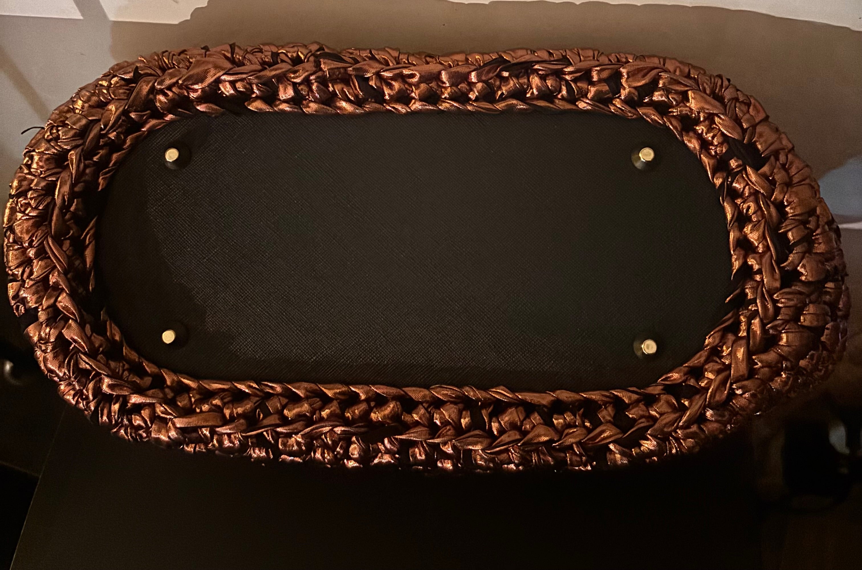 Pochette clutch intrecciata bronzo Tizyart –