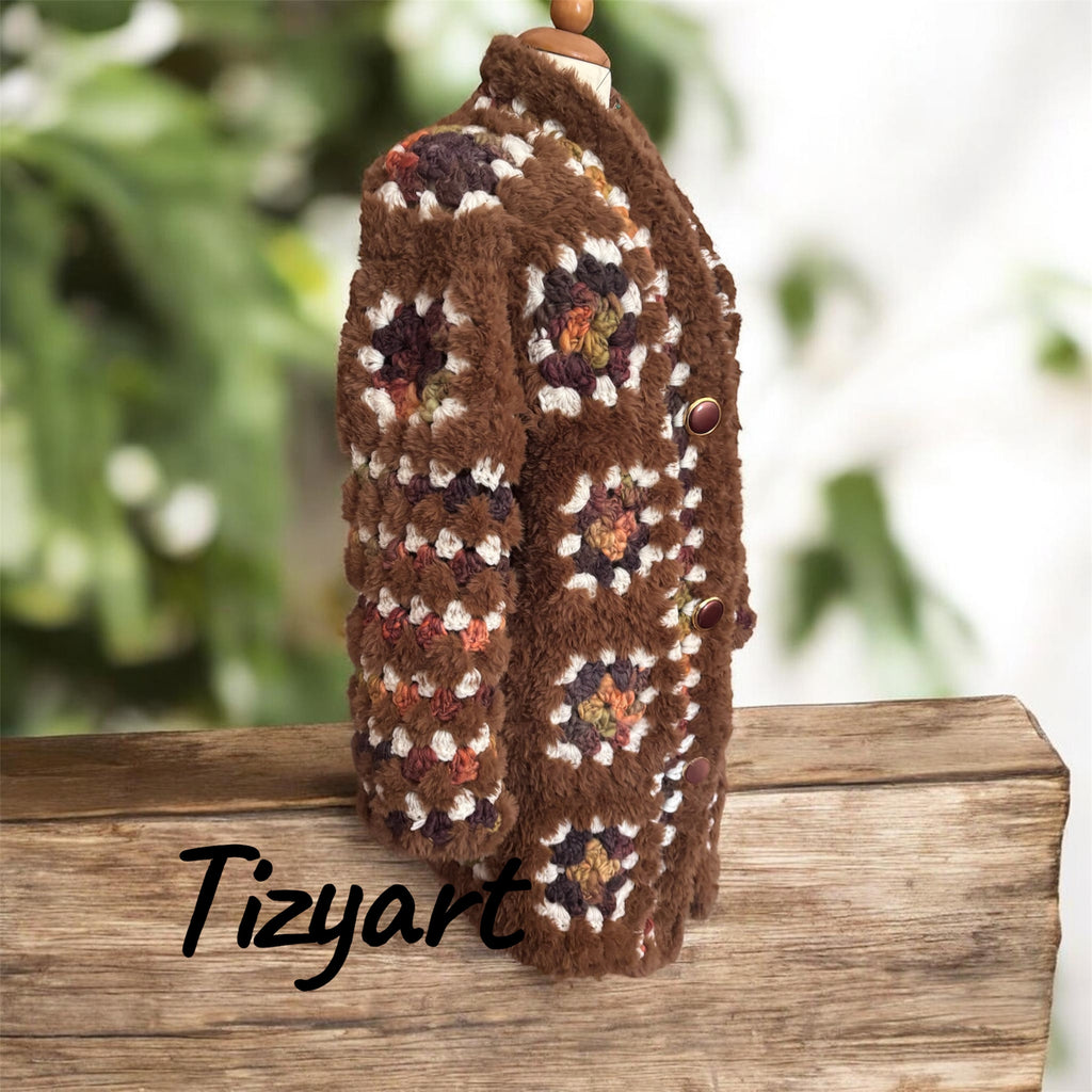 ✨ Cappotto Artigianale Granny Chic – Pezzo Unico Tizyart ✨