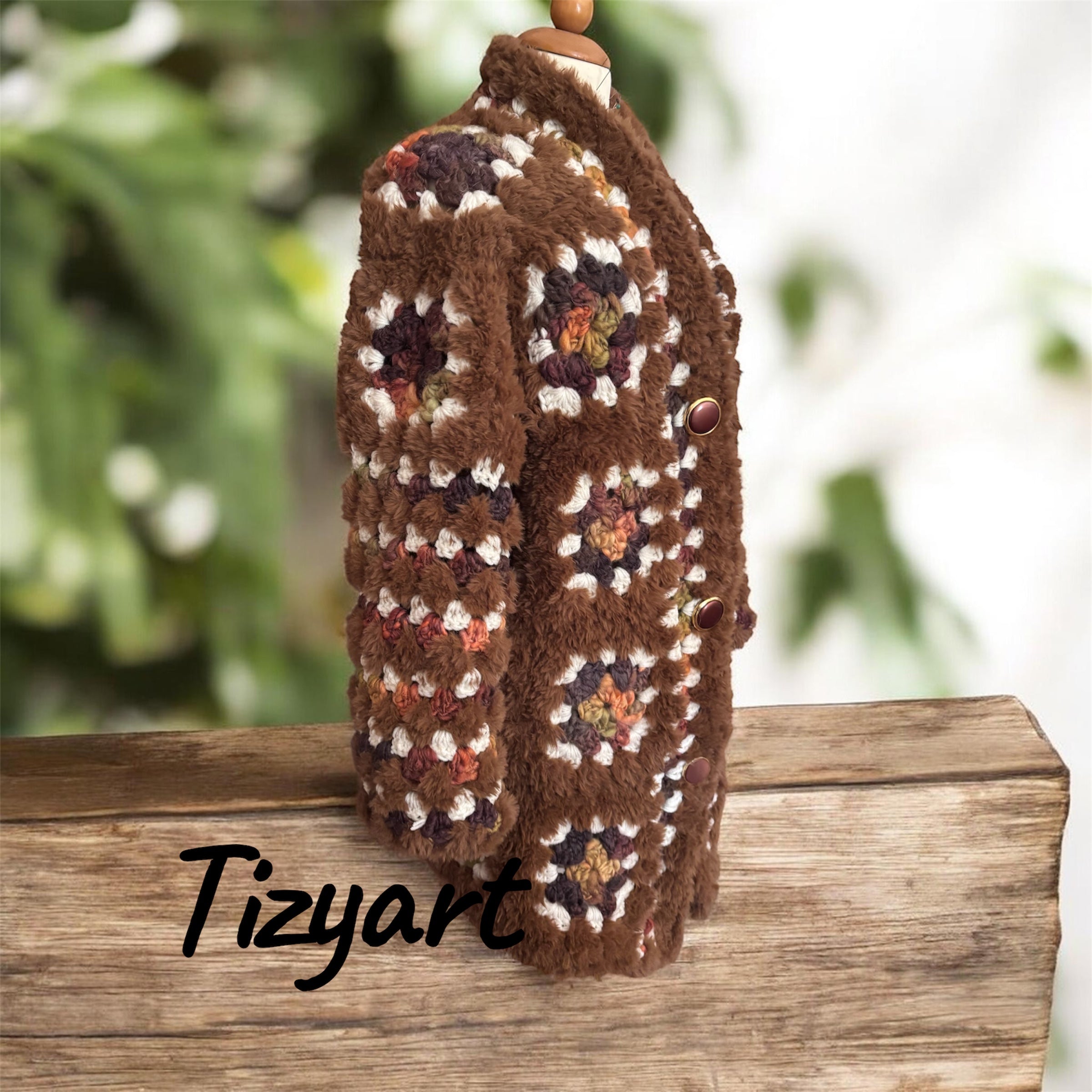 ✨ Cappotto Artigianale Granny Chic – Pezzo Unico Tizyart ✨
