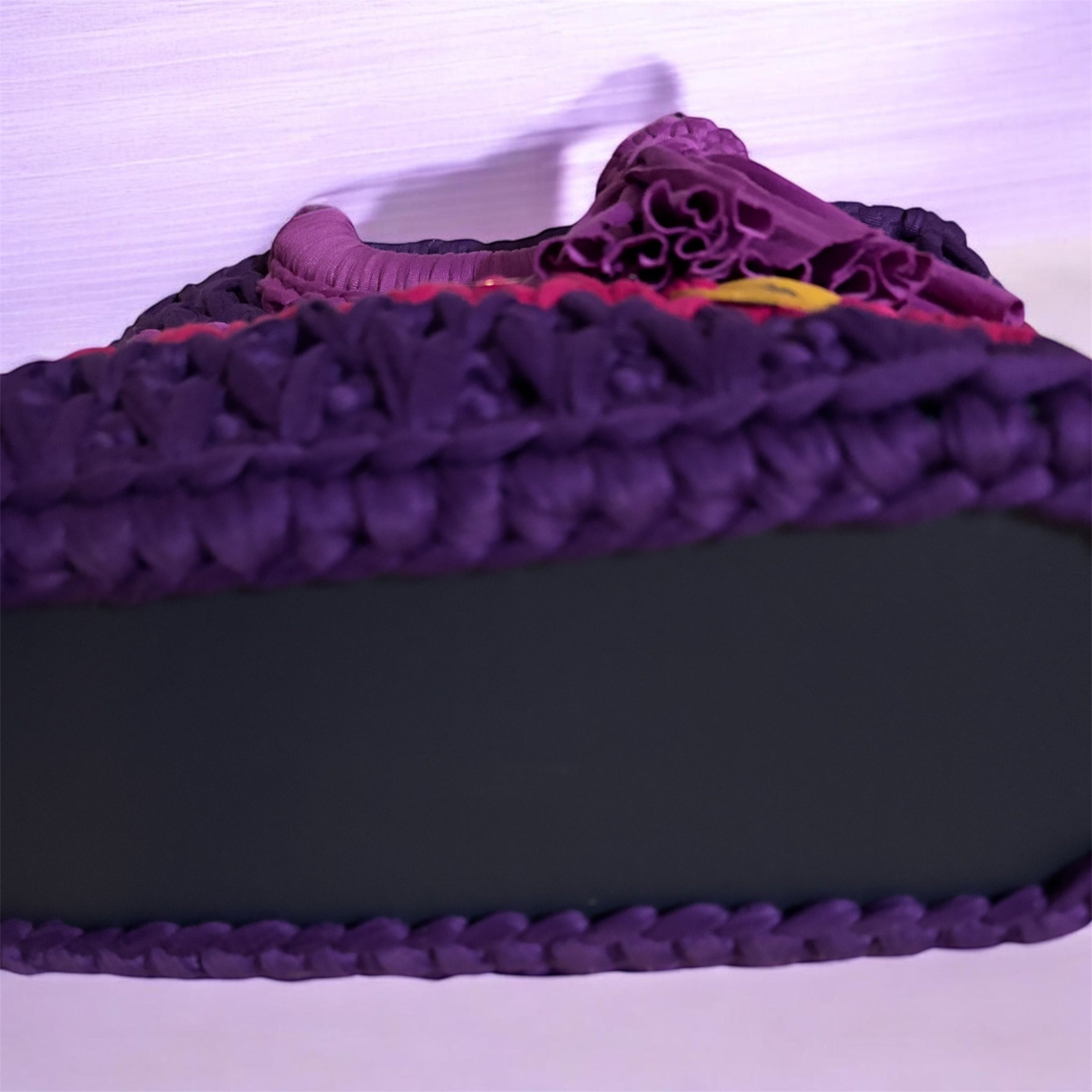 Borsa Artigianale Viola & Fucsia – Manici Rigidi