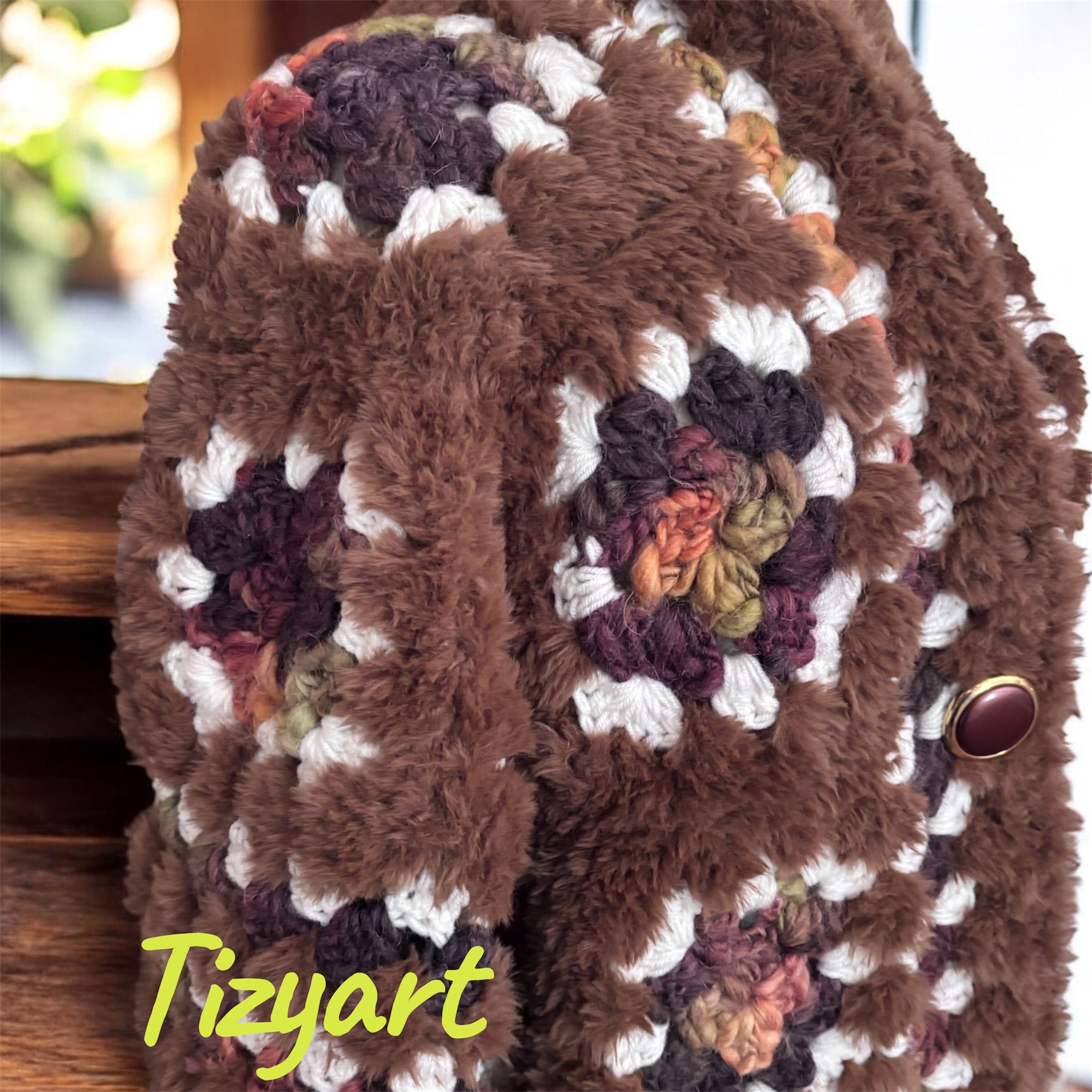✨ Cappotto Artigianale Granny Chic – Pezzo Unico Tizyart ✨