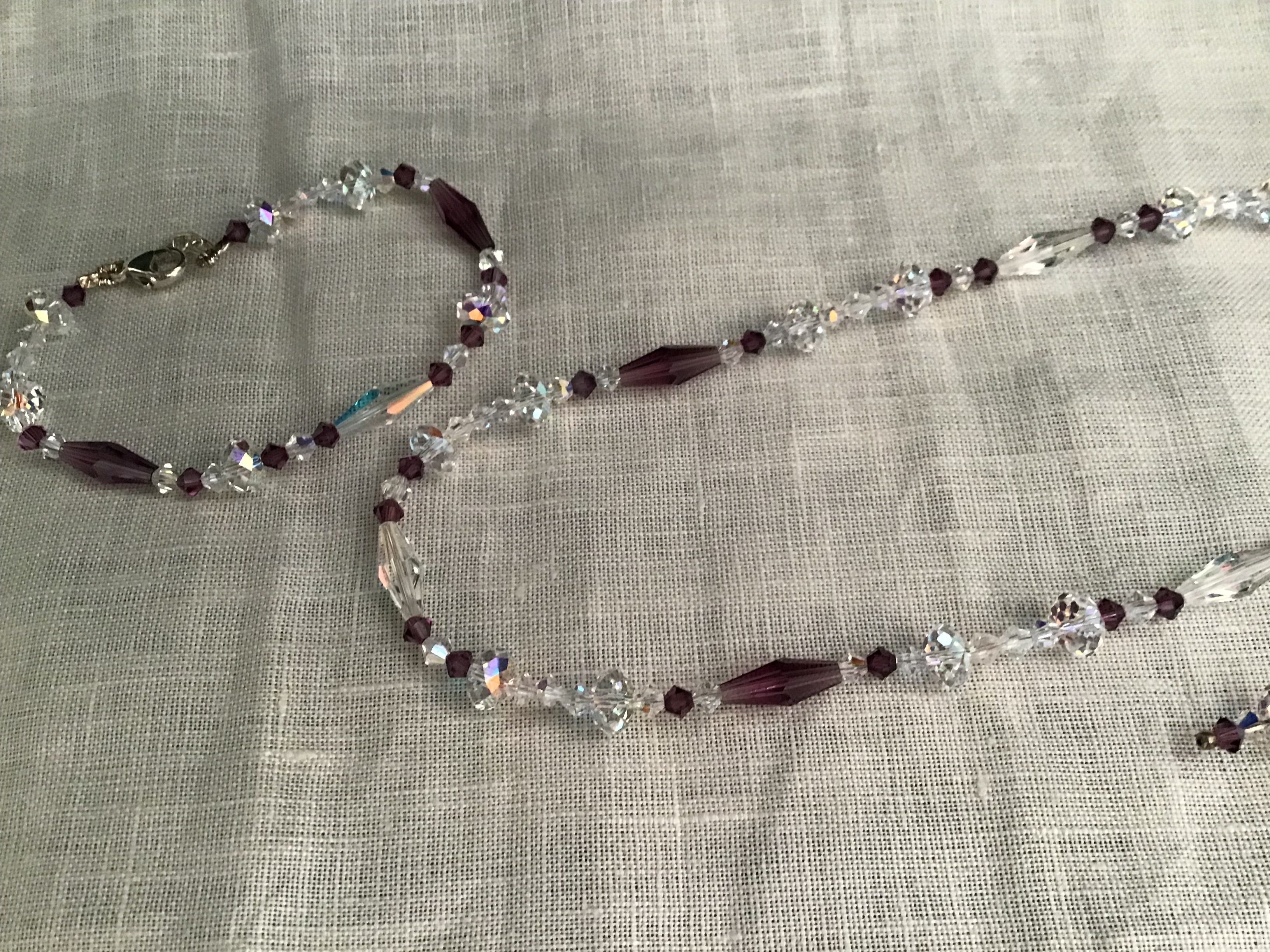 Parure in cristallo Swarovski e argento 925