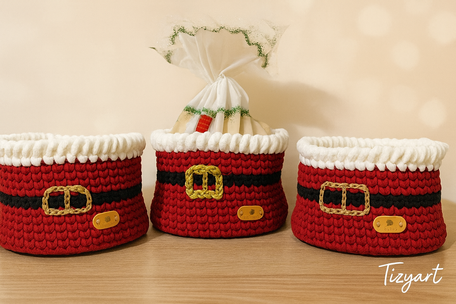 Cestino porta panettone “Babbo Natale”