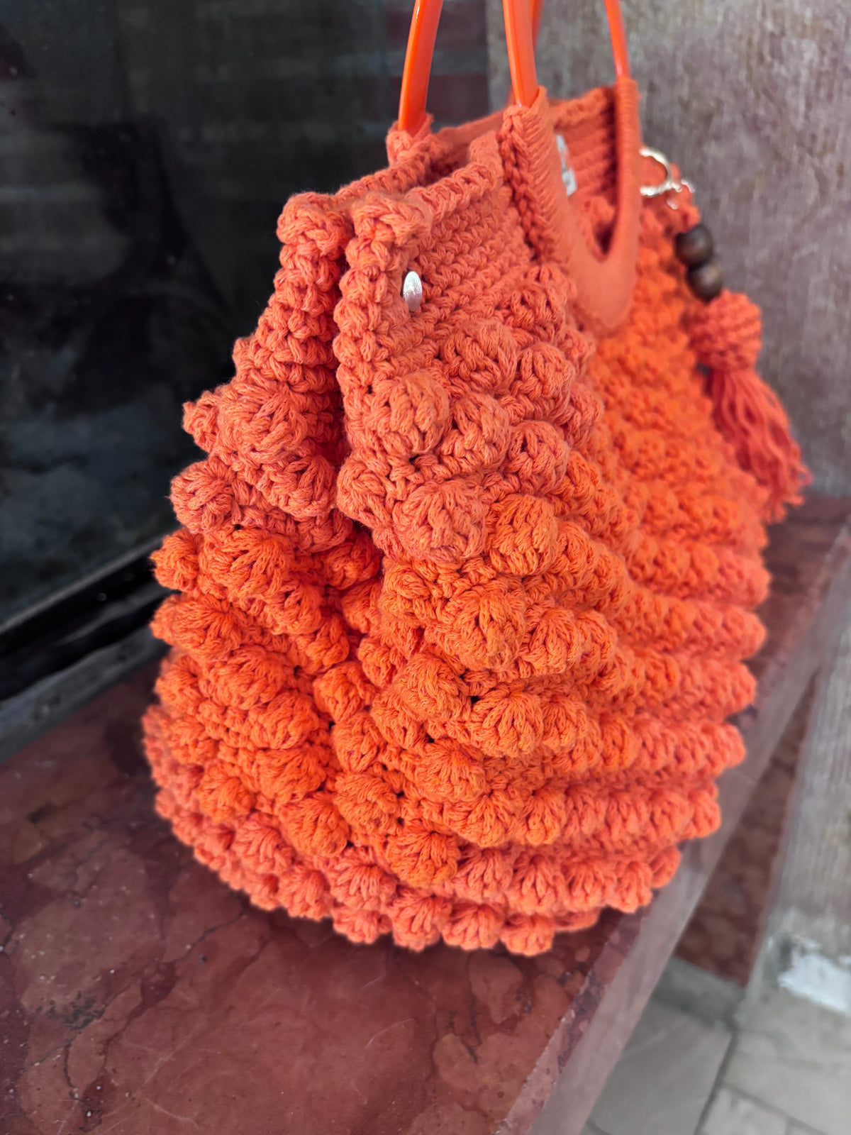 Borsa arancio fatta a mano