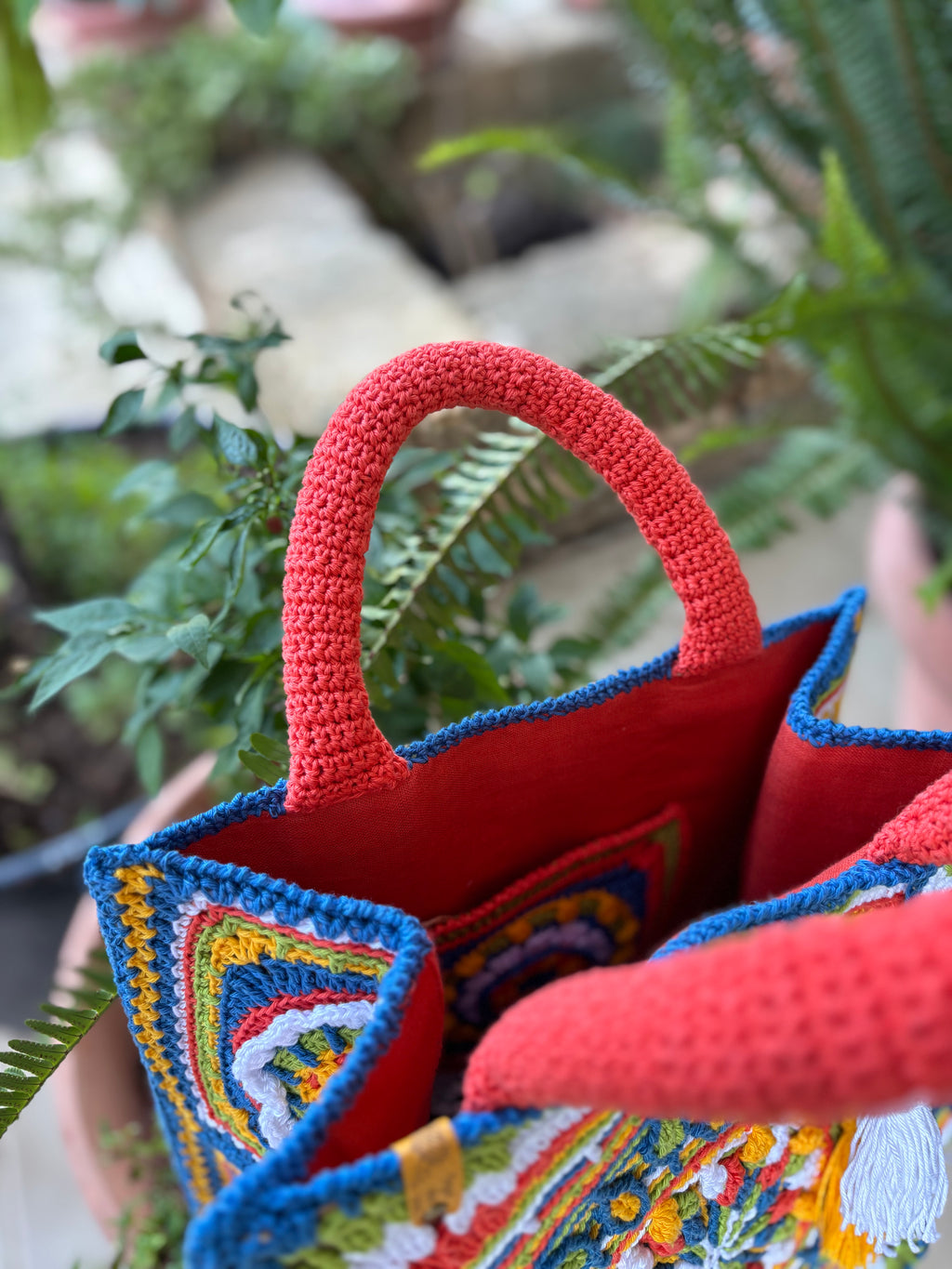 Borsa crochet “Mandala Color” Fatto a mano su commissione