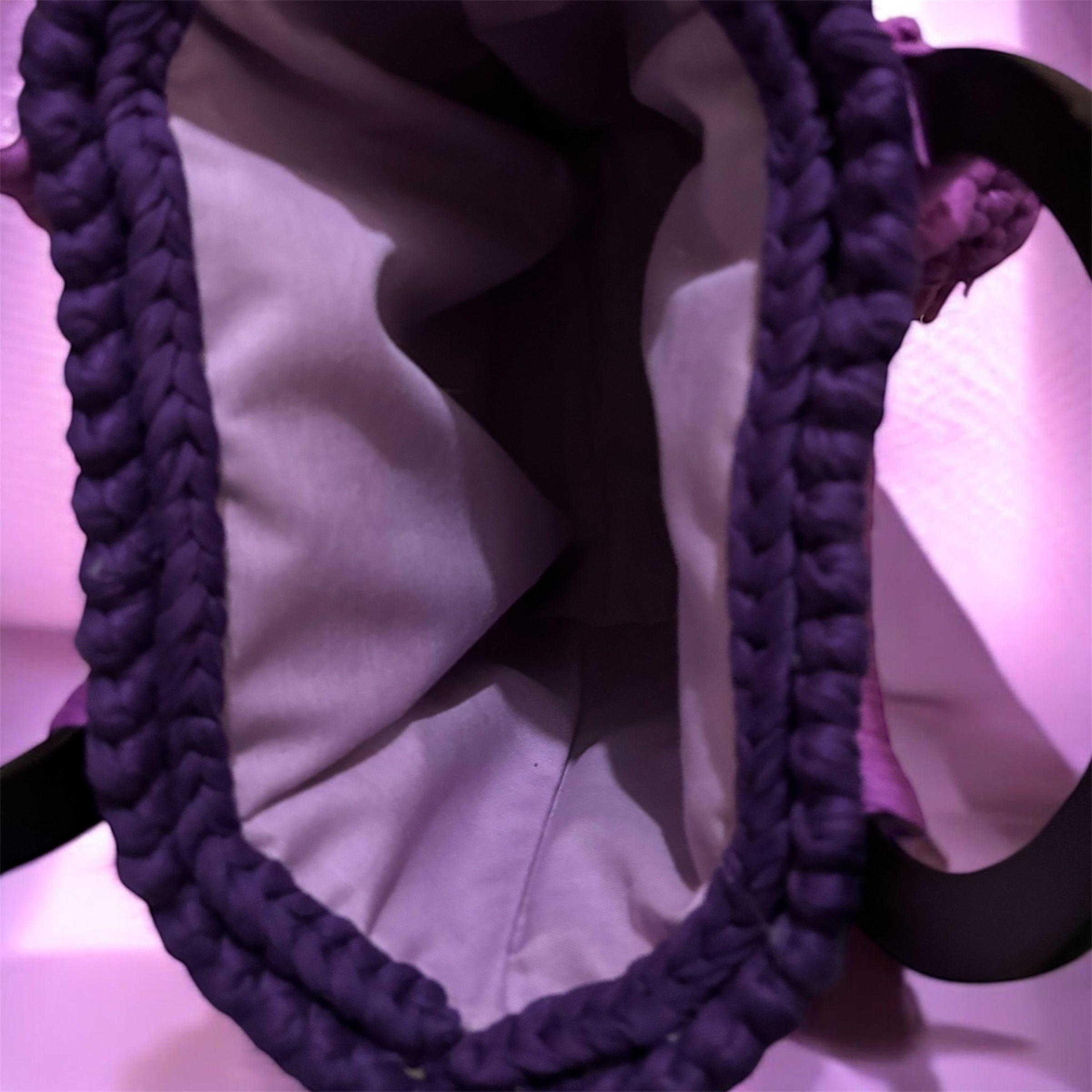 Borsa Artigianale Viola & Fucsia – Manici Rigidi