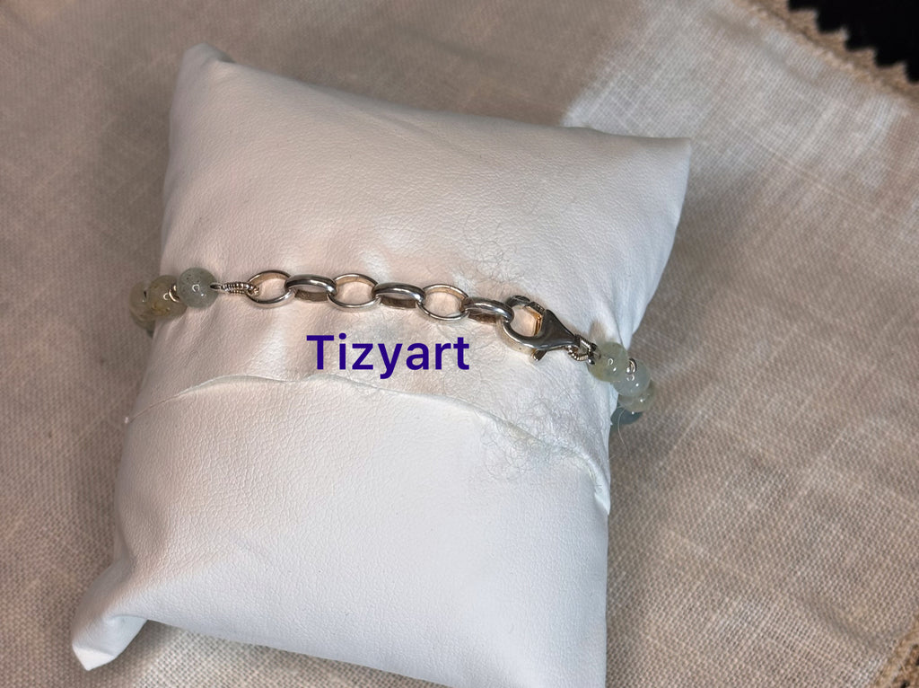 Bracciale in acquamarina e argento925