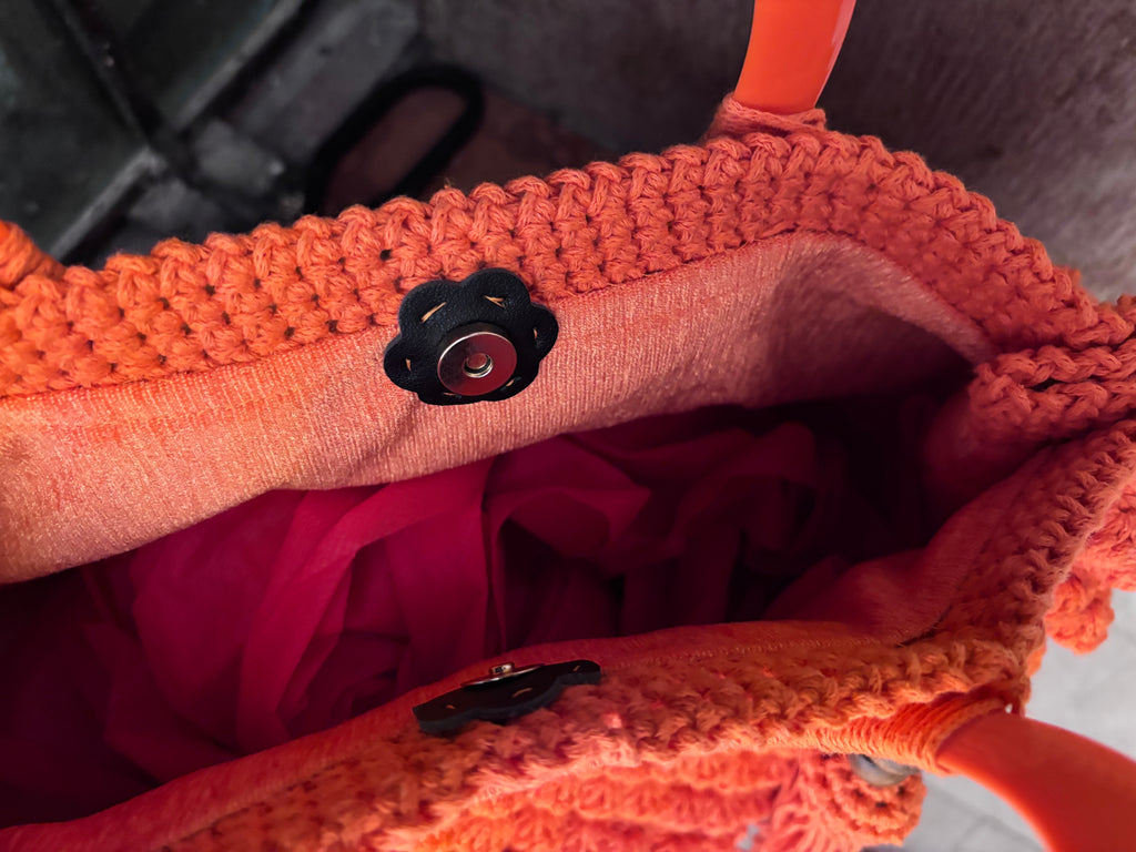 Borsa arancio fatta a mano