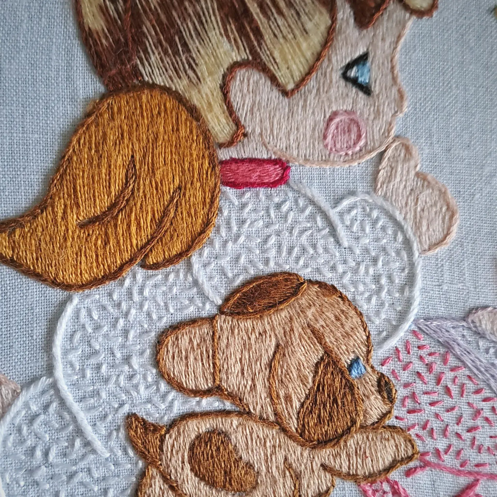 Completo carrozzina ricamato a mano