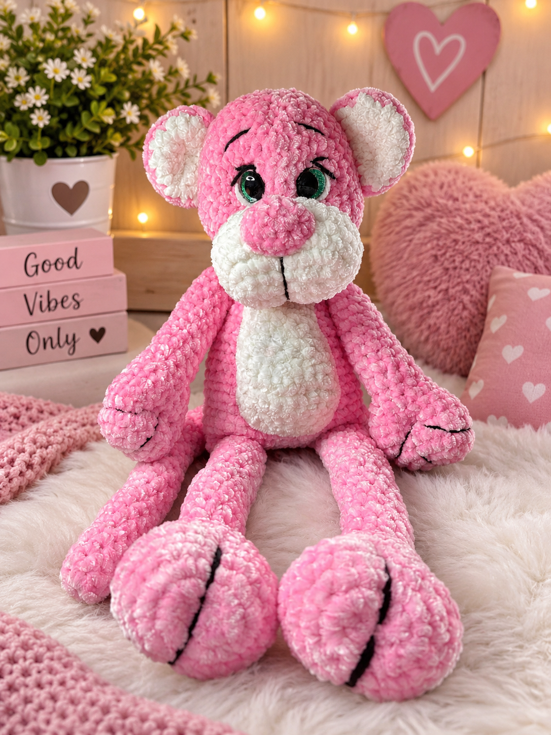 🩷 Pantera Rosa Baby – 50 cm | Tizyart